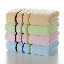 100%  Cotton Color Stripe Plain Face Towel Quick-Dry  Bathroom Towels  for Adults  Vs Pink  Hair Turban Towel Serviette De Bain 2024 - buy cheap