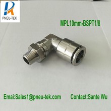 BPL10MM-BSPT1/8,90 Degrees Swivel Male Elbow, Brasspush In Fittings, One Touch In Fittings 2024 - buy cheap