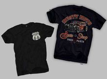 T Shirt Men Summer Style T Shirt Rusty Nuts T-Shirt Route 66 Pin Up Old Skool Classic 50Er Hot Rod Car Fanscool Tee Shirts 2024 - buy cheap