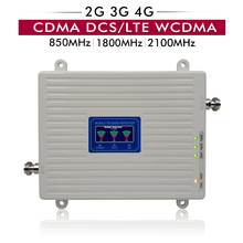 65dB ganar 20dBm LCD pantalla 2G 3G 4G triple banda de refuerzo CDMA 850 +/DCS/LTE 1800 + UMTS WCDMA 2100 repetidor de señal para teléfono móvil amplificador 2024 - compra barato