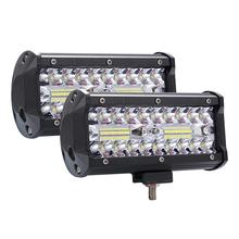 Adeeing-barra de luz led para carro, alto brilho, 400w, 3 fileiras, 7 polegadas, 6000 lm, k, luz de trabalho, offroad, trator, caminhão 2024 - compre barato