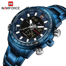 NAVIFORCE 9093 Mens Quartz Digital Led Watch Men Luxury Fashion Sport Watches Waterproof Wristwatch Male Clock Relogio Masculino 2024 - buy cheap