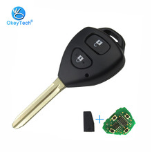 OkeyTech дистанционный ключ для Toyota Camry Corolla Prado RAV4 Vios Hilux, Yaris 2/3 кнопки 315 МГц 4D67 карбоновый чип Toy43 необработанное лезвие 2024 - купить недорого