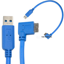 30cm USB 3.0 A male plug to Micro B male 10pin 90 degree right angle short Cable 2024 - buy cheap