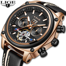 LIGE Men Watch Tourbillon Fashion Luxury Sport Mechanical Watch Classic Men Automatic Mechanical Wrist Watches Reloj Hombre 2019 2024 - buy cheap