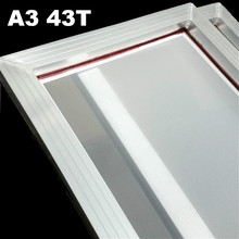1 шт., алюминиевая рамка для трафаретной печати A3 с белой сеткой из полиэстера 43T, 31 см * 41 см 2024 - купить недорого