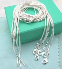CN1 1mm snake chain necklace,Wholesale lots 5 pcs 925 sterling silver jewelry necklaces Fashion jewelry 2024 - buy cheap