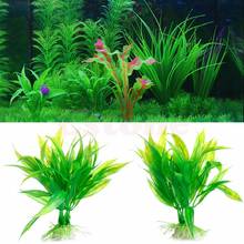 Fish Tank Aquarium Decor Green Artificial Plastic Water Grass Plant Ornament 14cm 2024 - buy cheap
