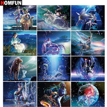 HOMFUN Full Square/Round Drill 5D DIY Diamond Painting "12 constellations" 3D Embroidery Cross Stitch 5D Home Decor Gift 2024 - buy cheap