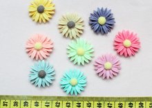 120pcs mixed colors Large Daisy Mum Flower Cab Cabochon 26mm Resin free shipping d25 2024 - buy cheap