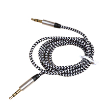 OL13 1 M macho a macho 3,5mm Cable de Audio AUX Audio de aleación de aluminio Jack Color trenzado Cable de Audio para teléfono del coche MP3/4 Unid altavoz 2024 - compra barato