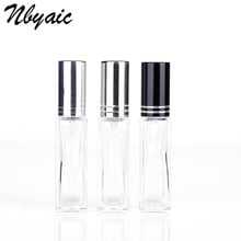 Nbyaic 1 шт. 6 мл 9 мл прямоугольная стеклянная бутылка мини-флакон для духов, распылитель, пустая бутылка, портативная бутылка 2024 - купить недорого