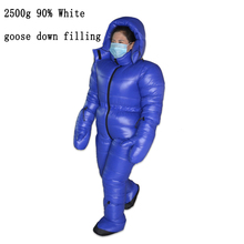 Super Warm 2500g High Quality Goose Down Filling Antarctic Arctic Expedition Special Use Down Jacket Winter Sleeping Bag 2024 - buy cheap
