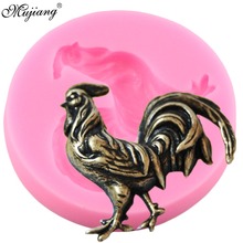 Mujiang Cock Silicone Mold Chicken Fondant Molds Wax Soap Resin Clay Candy Chocolate Gumpaste Mould Sugarcraft Cake Decorating 2024 - buy cheap