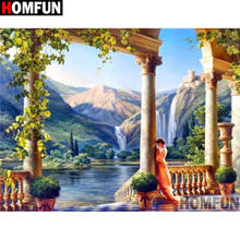 HOMFUN Full Square/Round Drill 5D DIY Diamond Painting "Beauty scenery" 3D Embroidery Cross Stitch 5D Home Decor A17176 2024 - buy cheap