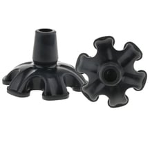 Tampas de borracha hexagonal para substituição, 2 peças, tripé preto, quad, ferramentas de ponta, para bengala, muletas, 19mm, 3/4 polegadas 2024 - compre barato