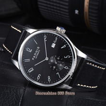 42mm PARNIS black dial date window automatic STYLISH MENS UHR OROLOGIO watch 2024 - buy cheap