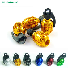 MOTOBOTS 100PCS Grenade-shaped Alloy Valve Caps Bicycle MTB BMX Tire Valve Anti-Dust Covers Top Black,Silver,Red,Green,Gold,Blue 2024 - buy cheap