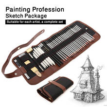 27/39pcs Sketch Pencil Set Professional Sketching Drawing Kit Wood Pencil Pencil Bags For Painter School Students Art Supplies 2024 - buy cheap