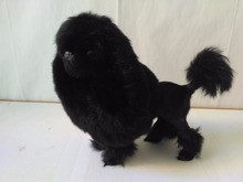 Modelo de cachorro de poodle preto 24x8x20cm, polietileno & furs, poodle, artesanato de cachorro, brinquedo de decoração de casa d2767 2024 - compre barato