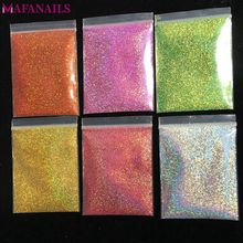 10g 008inch Holographic Nail Art Glitter Dust Powder Ultra-fine Holo Nail Glitter Powder for Nail Art decoration 2024 - buy cheap