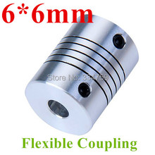 Free Shipping  6x6mm shaft coupling flexible coupling  OD19mm*25mm flexible shaft 6mm 6mm for cnc parts stepper motor 2024 - buy cheap