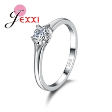 Женское свадебное кольцо простого дизайна, очаровательное кольцо из стерлингового серебра 925 пробы с кубическим цирконием, вечерние аксессуары для женщин 2024 - купить недорого
