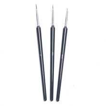 3PCS/Set Nail Art Brush Pen Dotting Painting Drawing Fan Line Builder Design Polish Gel UV Tips Decoration Manicure Tools Beauty 2024 - buy cheap