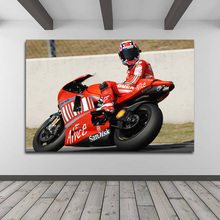 Superbike гонки Гонки Спорт Мотоцикл обои стены художественный постер картина ткань напечатанная для декора комнаты 2024 - купить недорого
