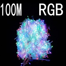 Luces LED de Navidad para uso en interiores y exteriores, luces decorativas de color RGB de 100 metros, con 8 modos, para fiestas navideñas y bodas, 800 2024 - compra barato