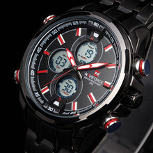 Новый люксовый бренд из светодиодов цифровые часы мужчины кварц часовом формате мода спортивные полный сталевар военная наручные часы Relogio Masculino 2024 - купить недорого