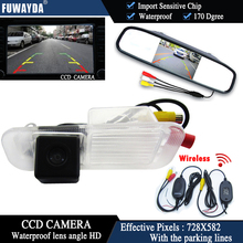 FUWAYDA-cámara de visión trasera para coche, Chip de CCD a Color inalámbrico, Monitor de espejo retrovisor HD de 4,3 pulgadas, impermeable, para Kia K2 RIO Sedan 2024 - compra barato