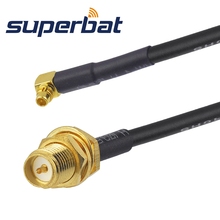 Superbat RP-SMA Jack (male pin) to MMCX Plug Right Angle RG174 15cm Cable Assembly 2024 - buy cheap