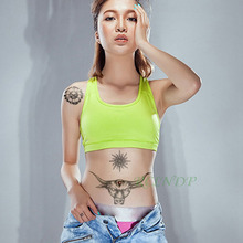 Waterproof Temporary Tattoo Sticker Cool Cattle on belly Chest Waist Back Flash Tatto Fake Tatoo for Men women girl 2024 - buy cheap