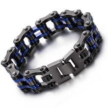 Stainless steel bracelet male models black geometric shapes cycling chain jewelry 2024 - buy cheap