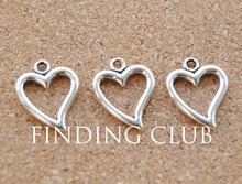 50 pcs 19x15mm Metal Charms  Silver Color Heart Charm Pendant For Jewelry Making  A897 2024 - buy cheap