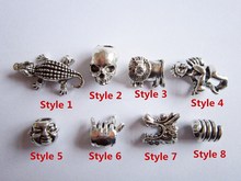 8pcs/pack skull animal different 8 styles hair braid dread dreadlock beads rings tube approx 4.5-5.5mm inner hole jewelry 2024 - buy cheap