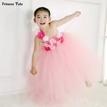 Обувь для девочек свадебное платье с цветочным узором для девочек для маленьких девочек на день рождения нарядное платье-пачка детей пышные бальные платья для Детское платье принцессы для девочек 2024 - купить недорого