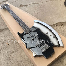 Top quality factory custom 5 strings Axe bass Cort GENE SIMMONS Broad shape electric bass musical instument shop 2024 - buy cheap