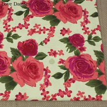 Tela de algodón/Lino BEIGE, rojo, Morado, rosa, peonia para cortina de cojín, decoración del hogar, mantel, ropa, vestido, trabajo hecho a mano 2024 - compra barato