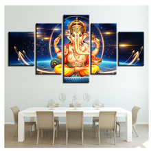 Голова слона, Бог, алмазная картина, 5 шт., индуистская Ганеша, вышивка крестиком, головоломка, рисунки, полностью квадратная мозаика, алмазная вышивка, искусство 2024 - купить недорого