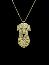 Pingente de cachorro sextavado feminino, colar dourado banhado a prata 2024 - compre barato