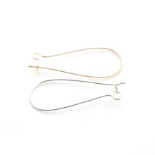 Wholesale Price 300Pcs 16*38mm Rhodium/Gold Plated Earring hooks Kidney Earring Wire For Jewelry Making Craft DIY 2024 - buy cheap