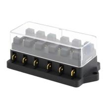 Universal 12v 6 Way Fuse Box Block Fuse Holder Box Car Vehicle Circuit Automotive Blade Car Fuse Accessory Tool Hot Selling 2024 - buy cheap