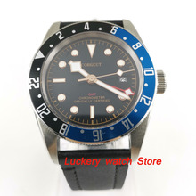 Corgeut GMT-reloj para hombre, de 41mm, esfera negra, bisel giratorio luminoso, cristal de zafiro, movimiento automático, watch-CA28 de muñeca 2024 - compra barato