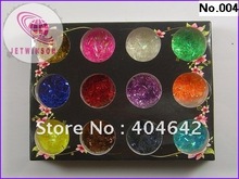 12 Pots / Lot Nail Art Decoration Glitter Long Filament Colored Cosmetic Glitter 2024 - buy cheap