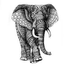 10 шт., водостойкие Временные татуировки со слоном 2024 - купить недорого