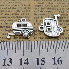 BULK 30pcs Lots Zinc Alloy Antique Silver Plated Camping Trailer Charm Travel Pendant Camper Car Trail Camp DIY Jewelry 2024 - buy cheap