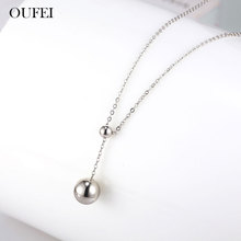 OUFEI Steel Ball Necklace Pendant Woman Vogue 2019 Stainless Steel Jewelry Accessories Gifts For Women wholesale lots bulk 2024 - buy cheap