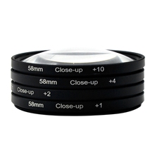 58mm Close Up Macro Lens Filter +1 + 2 +4 +10 Kit For EOS Nikon D40 Pentax K20D 2024 - buy cheap